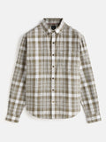 Checked Cotton Slub Shirt | Brown
