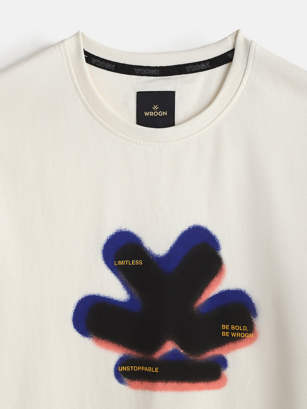 Graphic Print Slim Fit T-Shirt | Off White