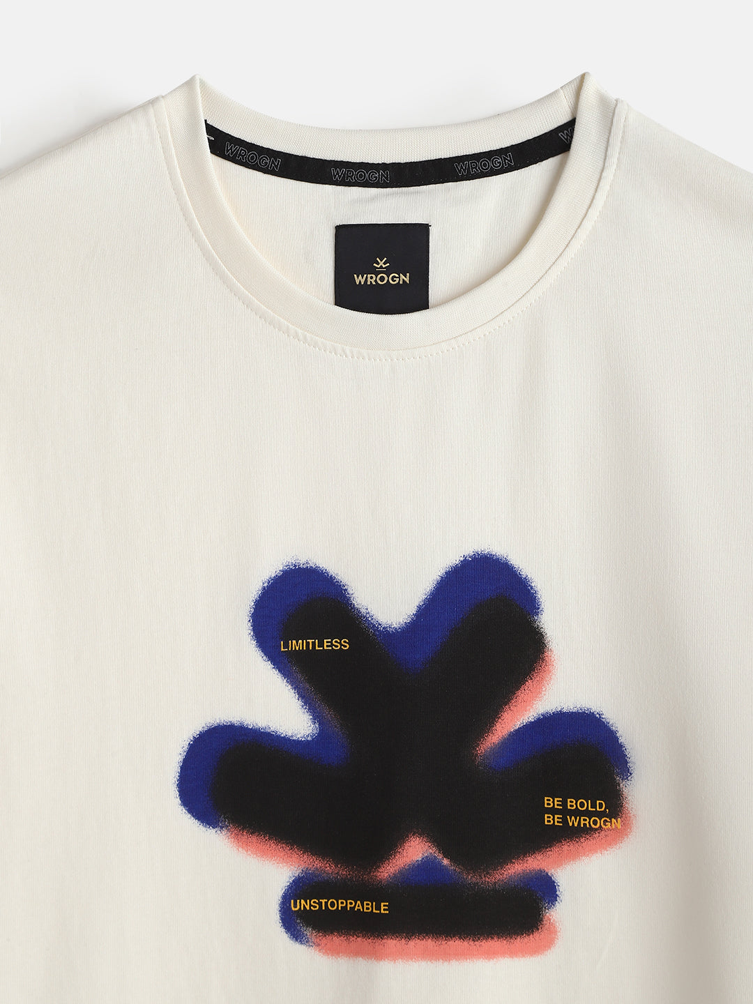 Graphic Print Slim Fit T-Shirt | Off White