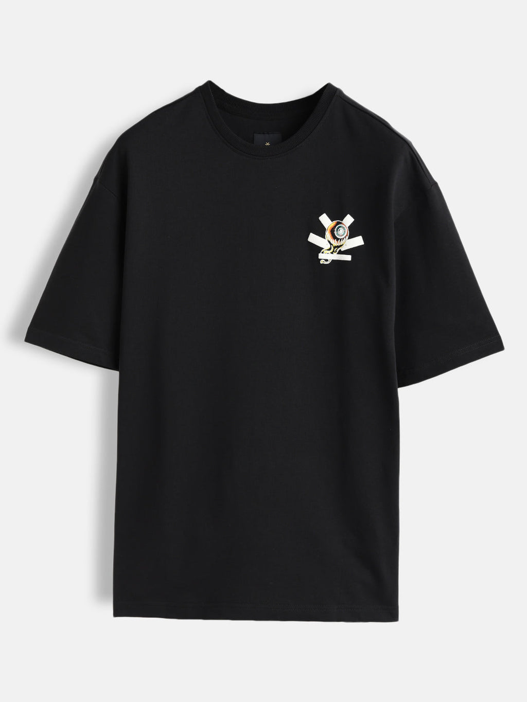 Bizarre Elements Inspired Oversized Back Print T-Shirt | Black