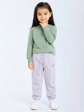 HOP Kids Lilac High-Rise Cotton-Blend Joggers