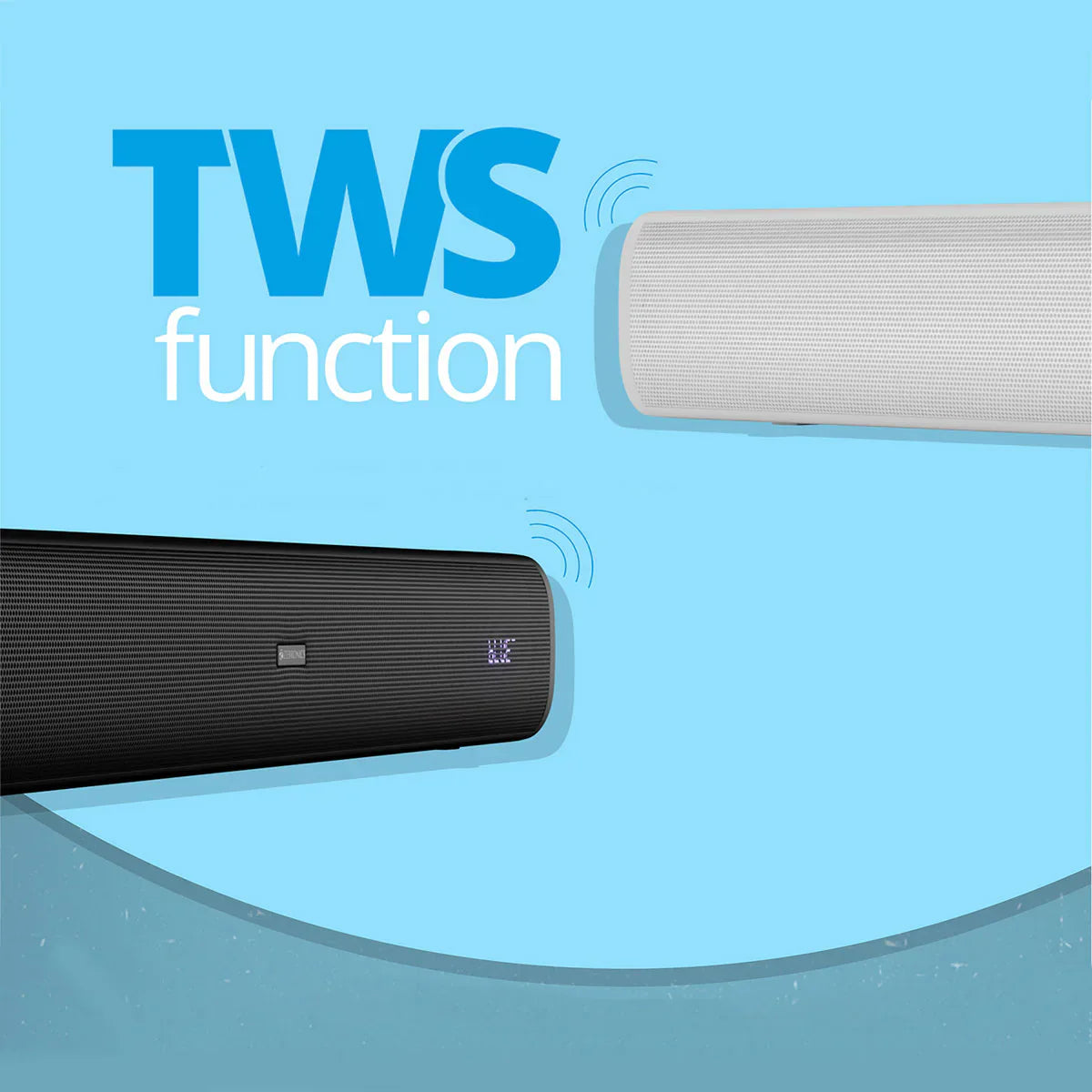 ZEBRONICS ZEB-PSPK 25 (Zeb Delight Pro) with TWS, 20 W Bluetooth Soundbar (Black, Stereo Channel)