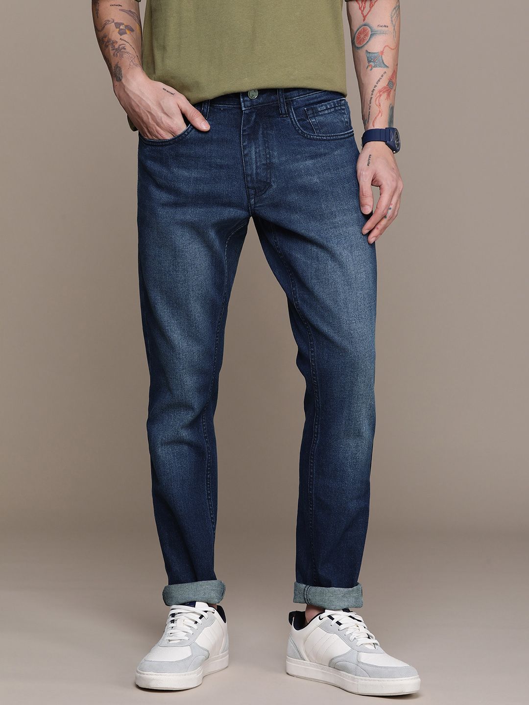 Striking Slim Fit Light Fade Jeans