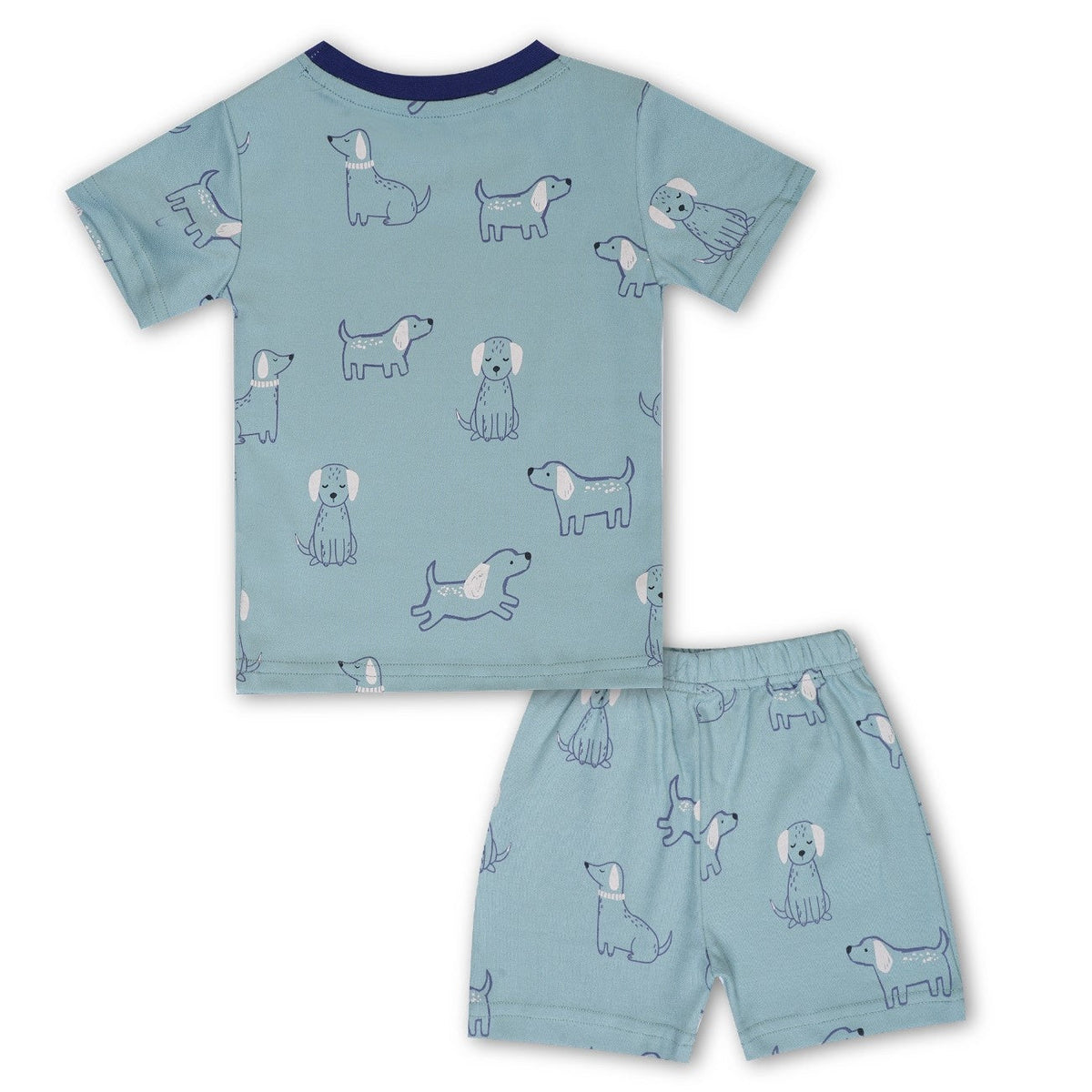 Dogs Printed Green Kids Co-Ord Set