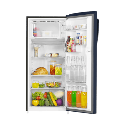 Haier 205 L Direct Cool Single Door 2 Star Refrigerator, HRD-2262BGK-N ( Graphite Black )