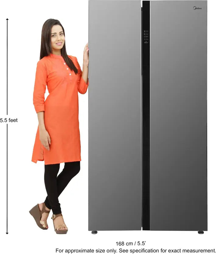 Midea 510 L Frost Free Side by Side Refrigerator (Stainless Steel Finish, MRFS5920SSLF)