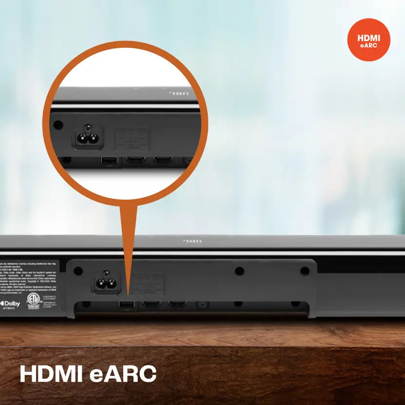 JBL Cinema SB190 Deep Bass, Dolby Atmos Soundbar with Wireless Subwoofer for Extra Deep Bass, 2.1 Channel with Remote, Sound Mode for Voice Clarity, HDMI eARC, Bluetooth & Optical Connectivity (380W)