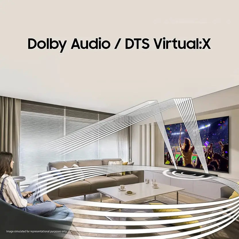 Samsung Soundbar (HW-B67E/XL) 5.1 Channel, Wireless Subwoofer, 1x Wireless Rear Speaker, 1x Center Speaker and Energy Star, Dolby 5.1ch & DTS Virtual X Experience Sound (Black)