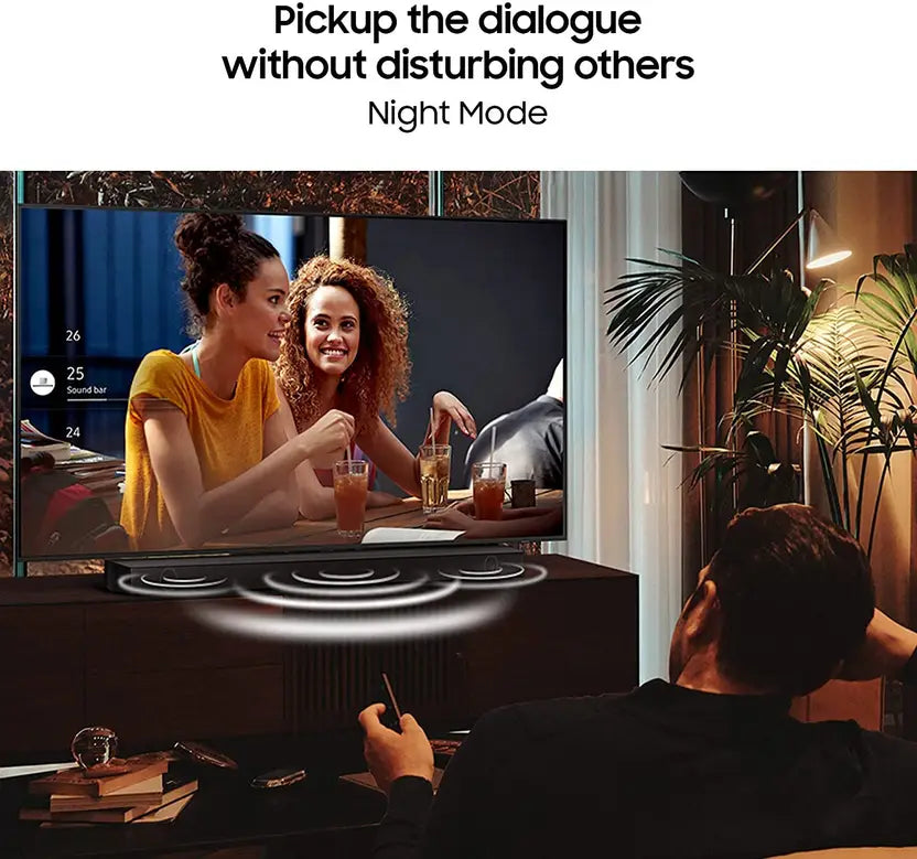 Samsung Soundbar (HW-B67E/XL) 5.1 Channel, Wireless Subwoofer, 1x Wireless Rear Speaker, 1x Center Speaker and Energy Star, Dolby 5.1ch & DTS Virtual X Experience Sound (Black)