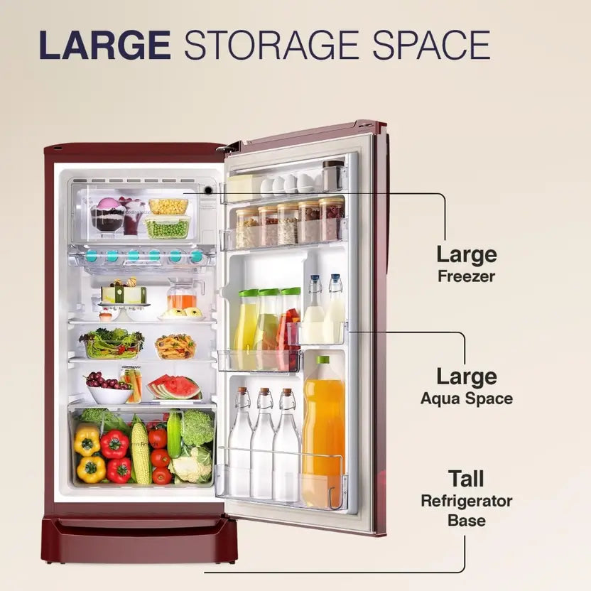 Godrej 183 L 3 Star Single Door Refrigerator (RD R190C THF AQ WN, Aqua Wine) (Touched Up)
