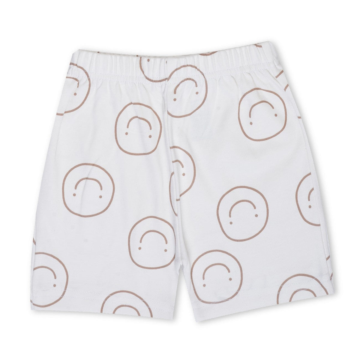 Smiley Printed White Kids Clothing Set