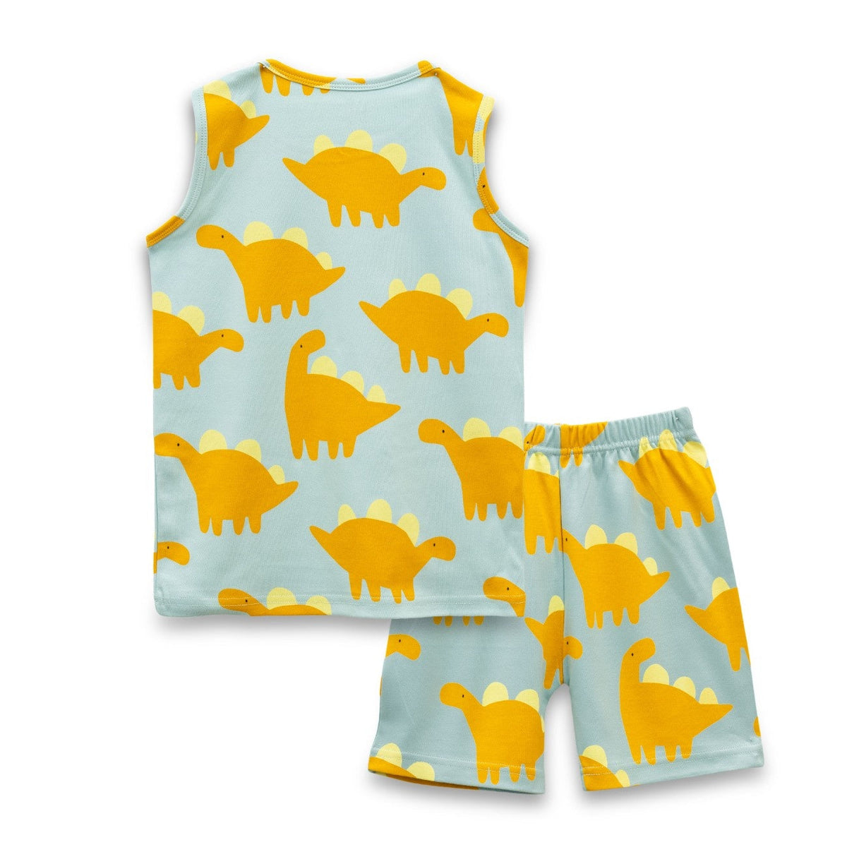 Dinosaur Printed Yellow Kids Clothing Set