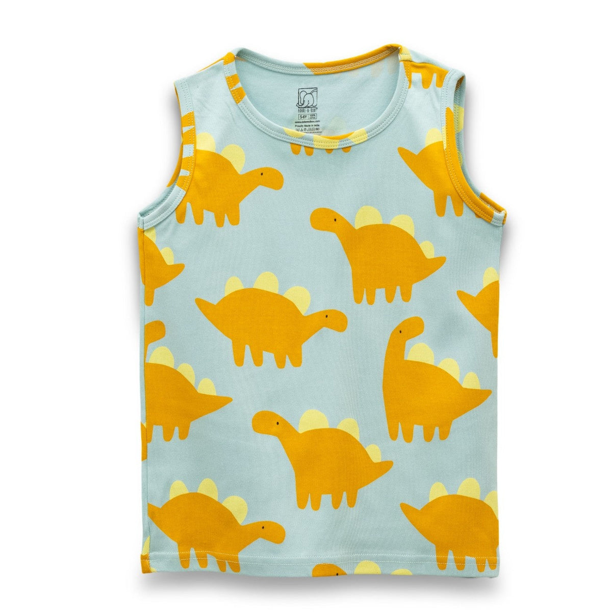 Dinosaur Printed Yellow Kids Clothing Set