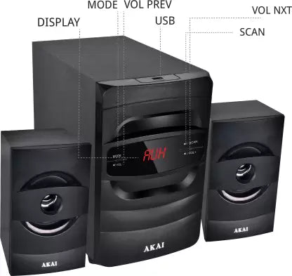 Akai  MS2550 2.1 Channel Multimedia Speakers